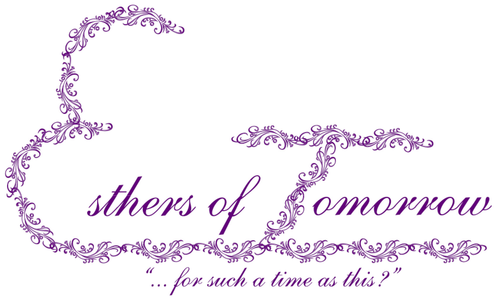 A purple and white logo for the mothers of tomorrow.